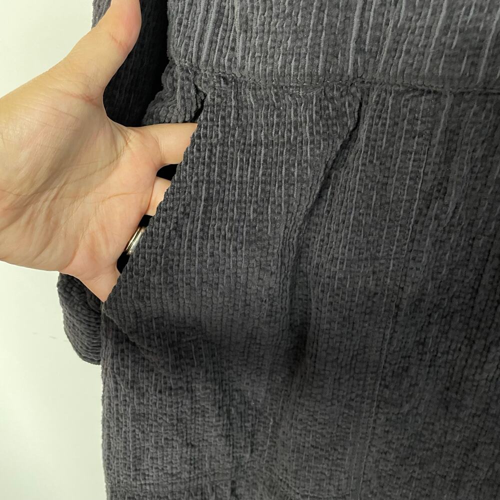 J. Crew Corduroy Zip Front Utility Dress Womens Size 20 Black Fall Warm Cozy - Picture 10 of 12